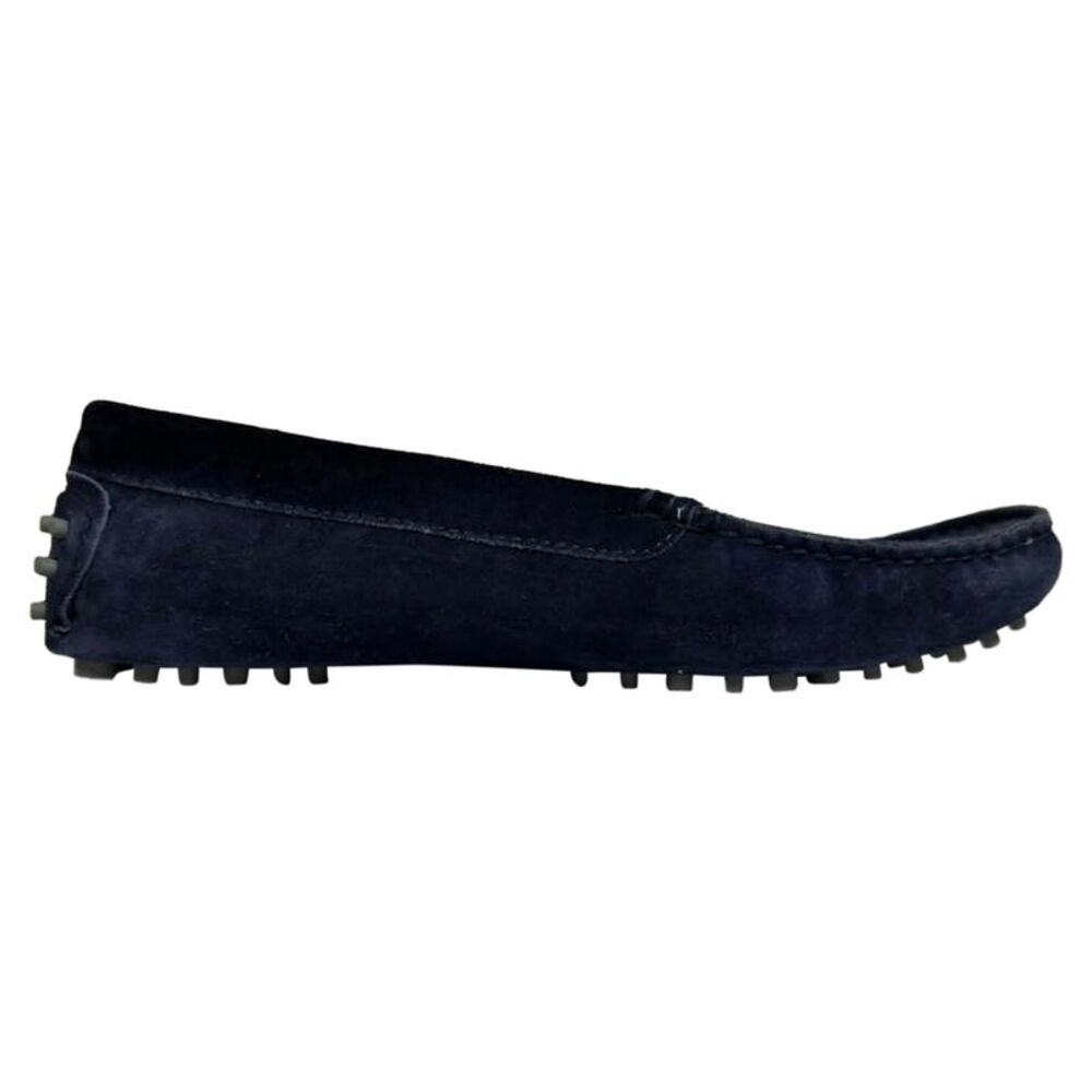 Manolo Blahnik Loafers in Navy Blue Suede